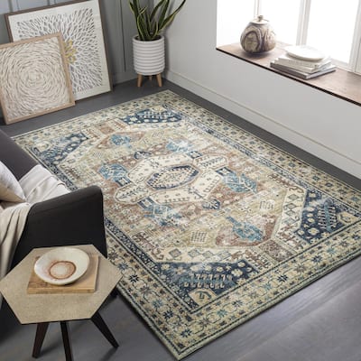 Livabliss Traditional Erin Medallion Area Rug