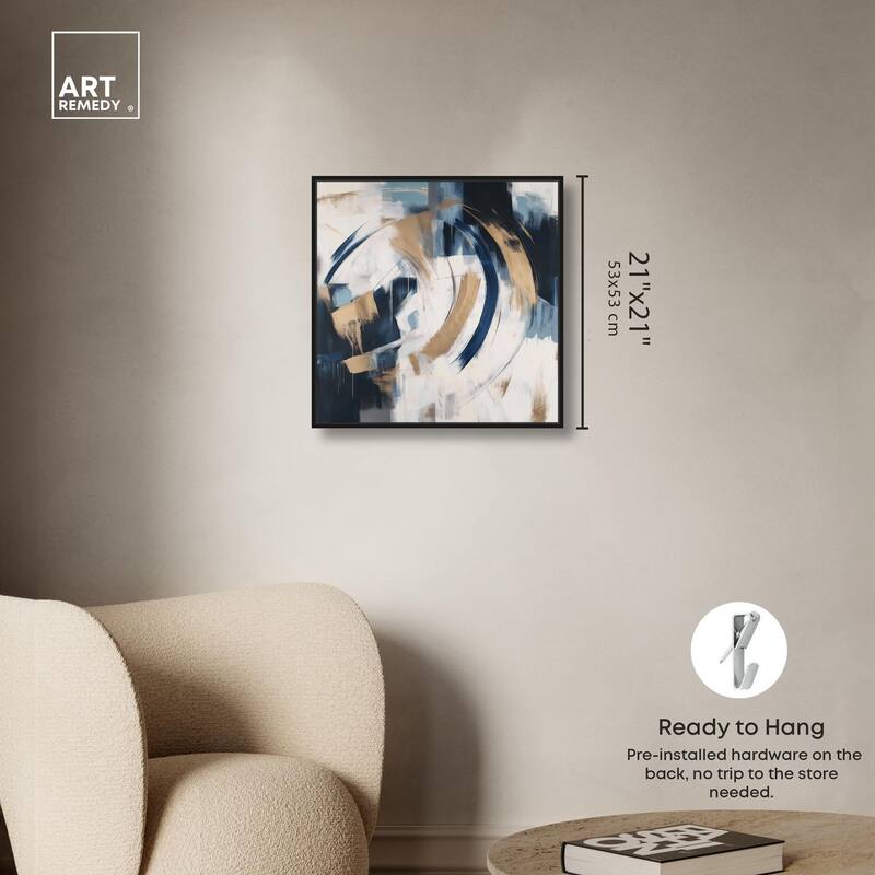 Golden Vortex I Canvas by Art Remedy