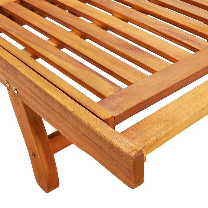 vidaXL Patio Lounge Chair Sunbed Sunlounger with Cushion Solid Acacia Wood