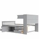 preview thumbnail 34 of 52, Captain Platform Bed Frame with Storage Bookcases, Shelves & Four Drawers