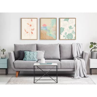 Kate and Laurel Sylvie Hilo Framed Canvas by Kasey Free