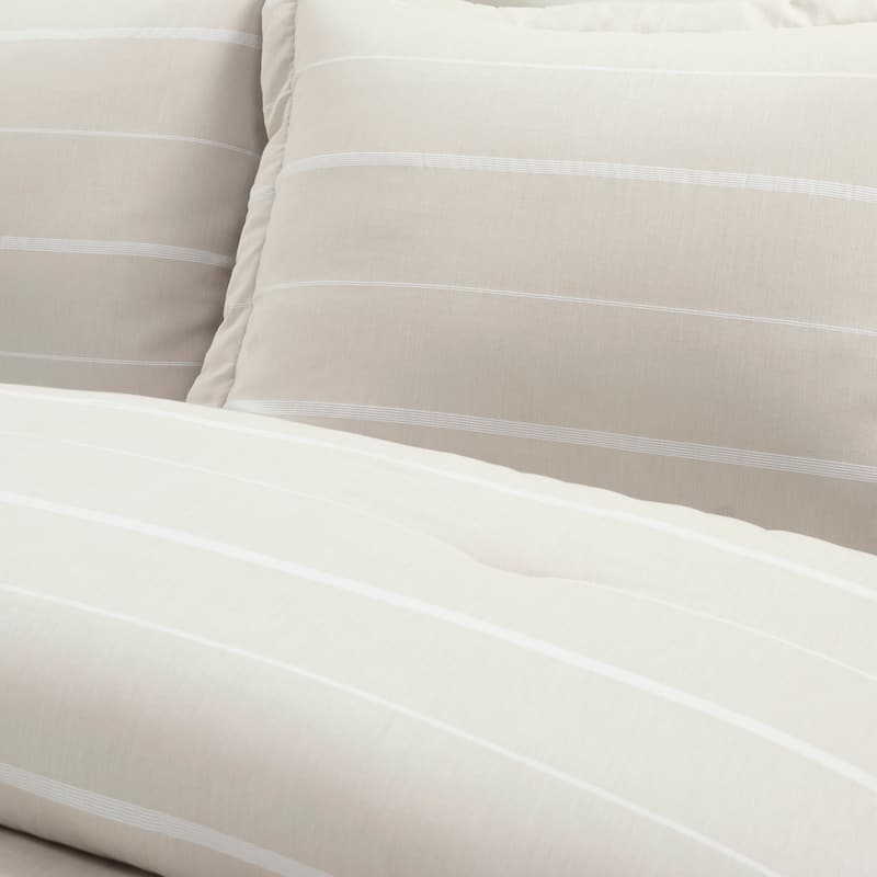 Lush Decor Classic Farmhouse Stripe Comforter 3-Piece Set