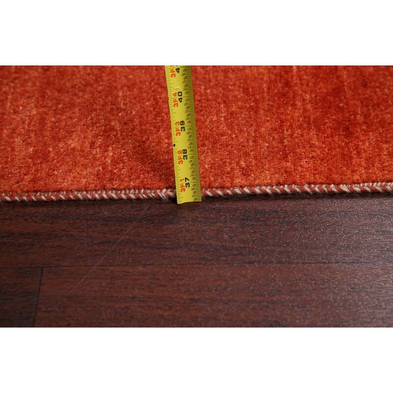 Contemporary Gabbeh Kashkoli Oriental Wool Runner Rug Hand-knotted - 3'2" x 15'7"