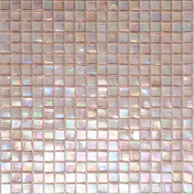 Apollo tile 12" x 12" Skosh Glossy Light Fawn Beige Glass Tile (18.69 sq ft/case) - 20 Pack