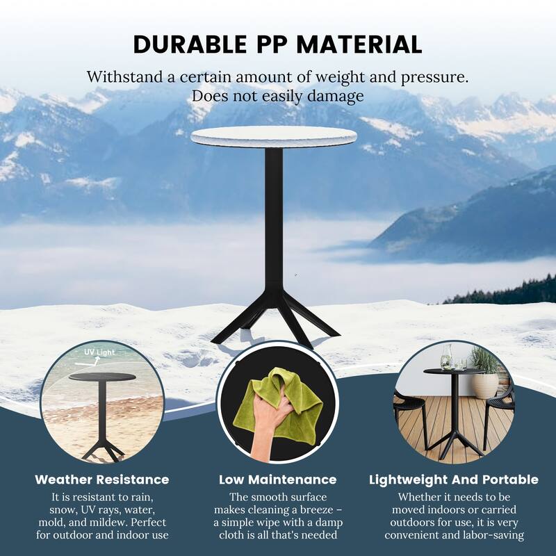 Frond and Form 23.5 Inch Outdoor Round Dining Table