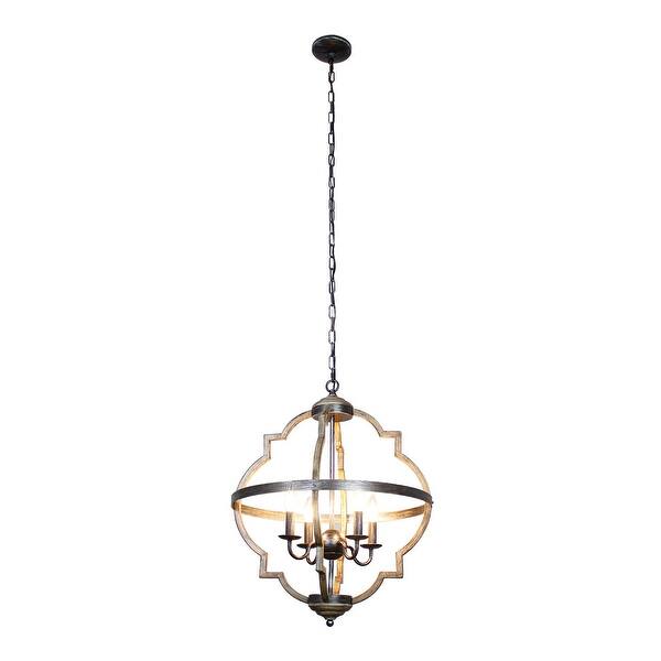 Antique Distressed Metal 4 Light Candle Style Chandelier On Sale Overstock 30564023