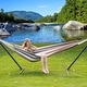 preview thumbnail 82 of 86, Double Cotton Hammock with Space Saving Steel Stand