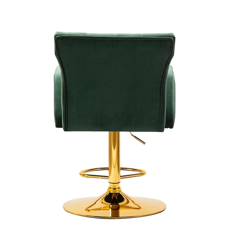 Loreto Modern Tufted Velvet Swivel chair with Adjustable Height Set of 2 by HULALA HOME