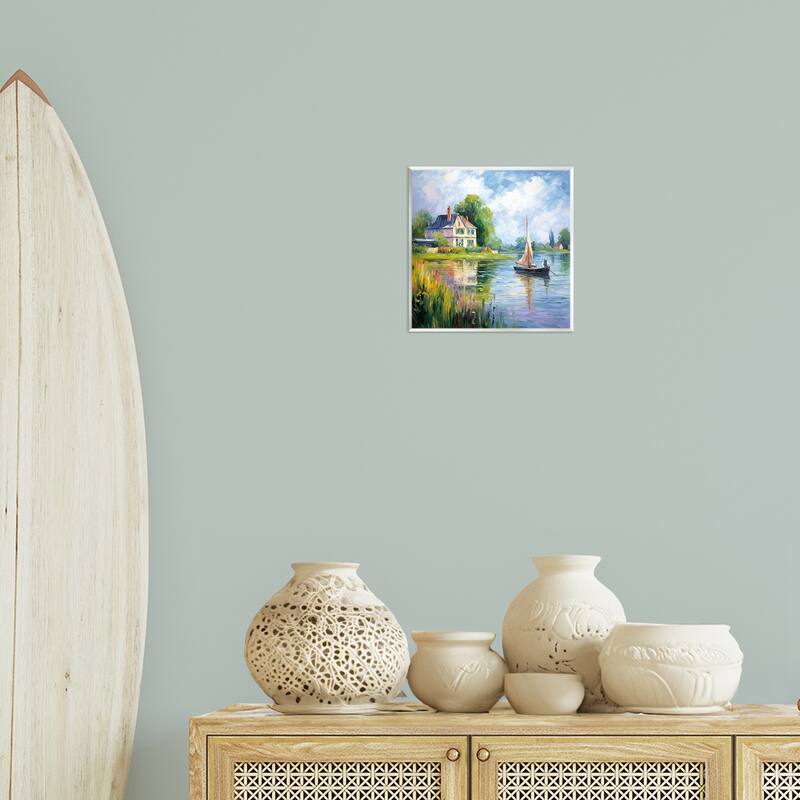 Stupell Boat Drifting Near Shore Wall Plaque Art Design By Heidi Kuntz