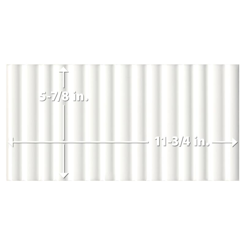Merola Tile Crown Heights Rubik Glossy White 5-7/8" x 11-3/4" Ceramic Wall Tile