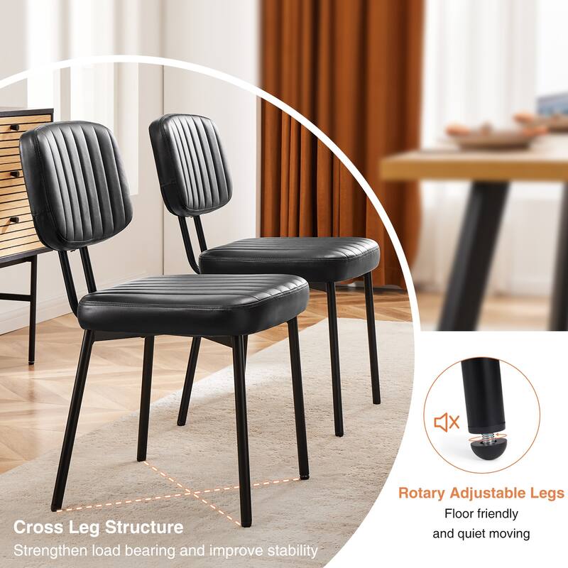 Upholstered Dining Room Chairs with Cushion Seat Set of 6