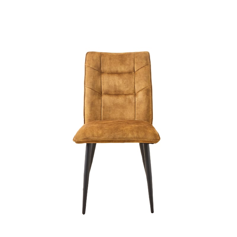 Modern Velvet Dining Chairs 2-Piece Set-Soft Cushioned Seats with Iron Frames