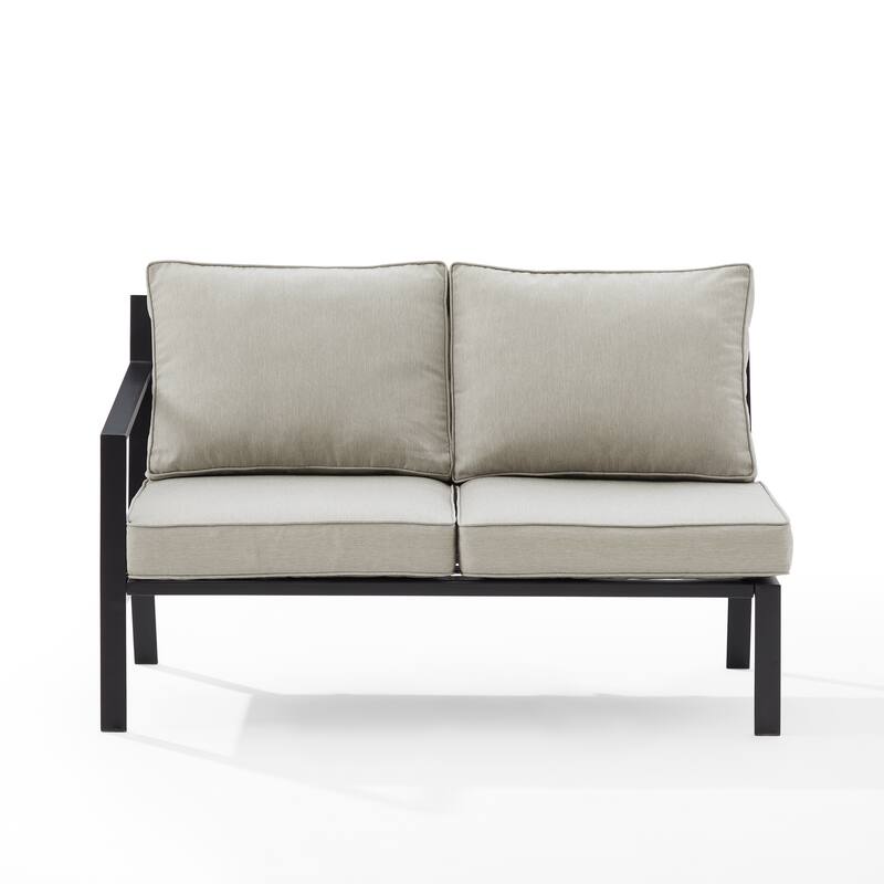 Crosley Clark Outdoor Metal Sectional Left Side Loveseat