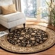 preview thumbnail 3 of 26, SAFAVIEH Lyndhurst Jausma Traditional Oriental Rug 5'3" Round - Black/Ivory