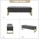 preview thumbnail 44 of 53, Alina Modern Upholstered Flip Top Storage Bench with Metal Legs by HULALA HOME