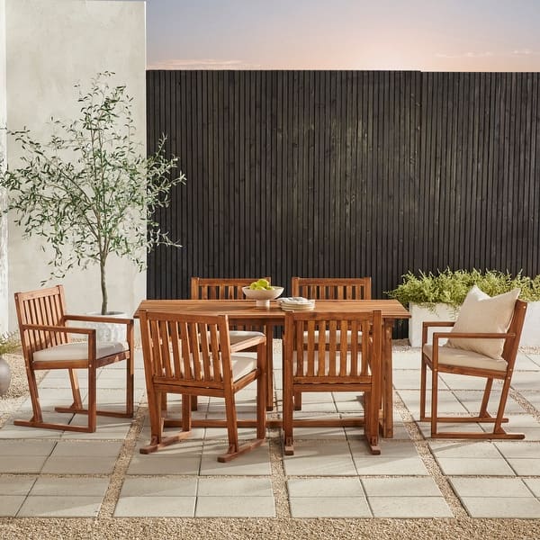 Middlebrook 7Piece Solid Wood Patio Dining Set Bed Bath & Beyond