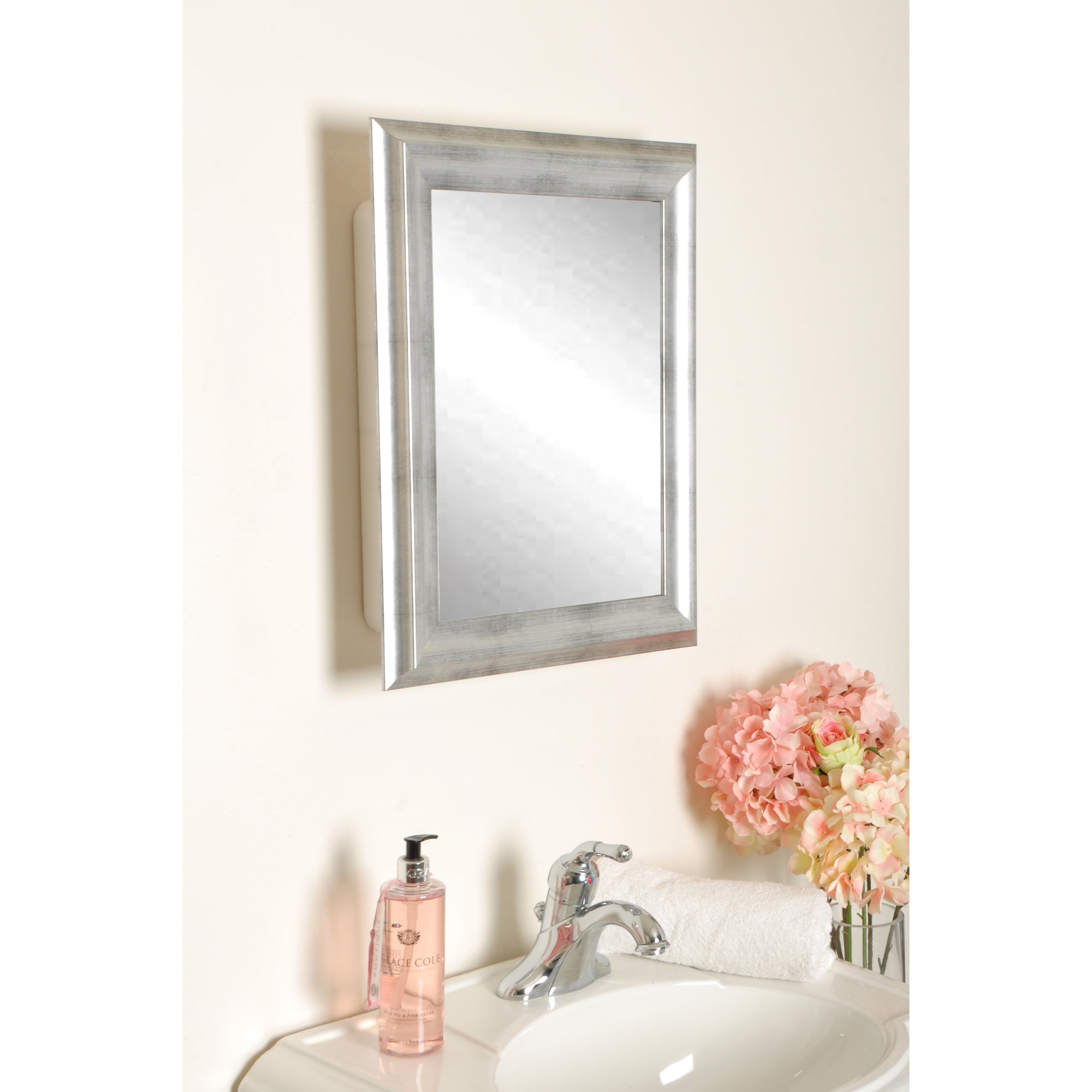 Stainless Steel Wall Mounted Medicine Cabinet w/ Mirror 21.75 x 1