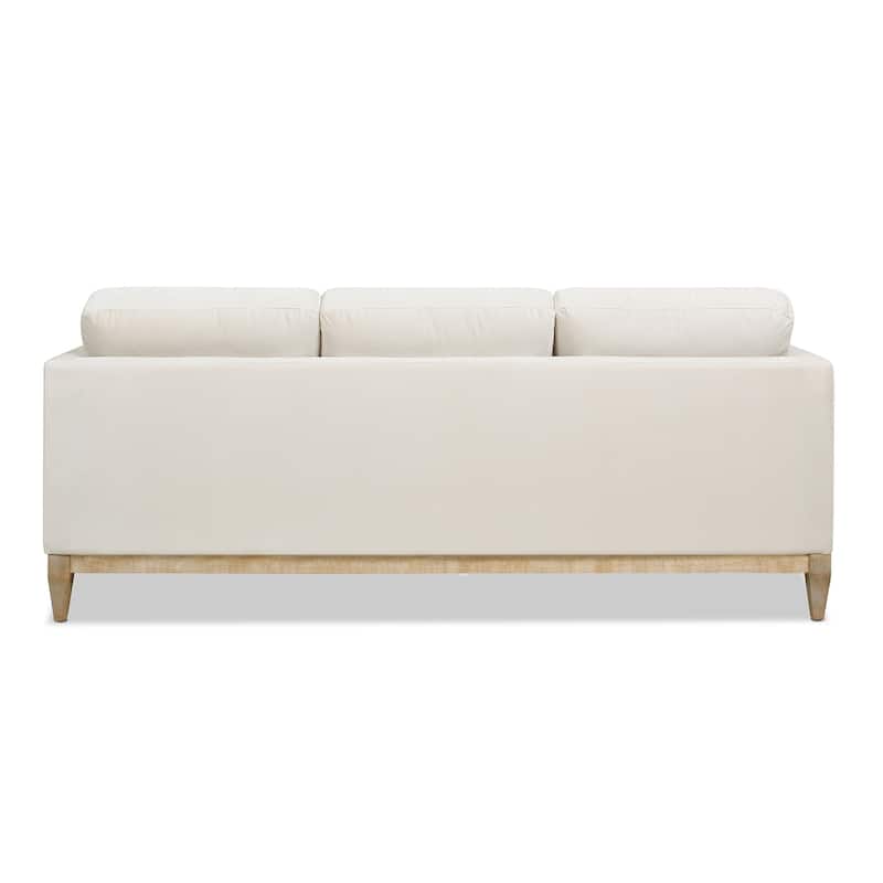 Knox 84" Modern Farmhouse Velvet Track Arm Sofa