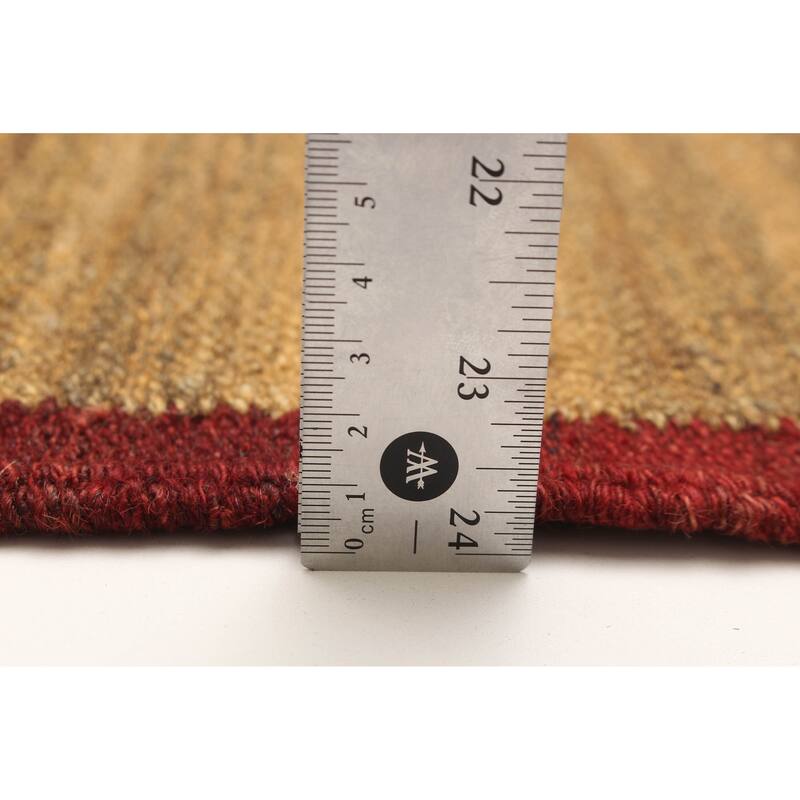 ECARPETGALLERY Flat-Weave Natural Light Brown Wool Tapestry Kilim - 6'2 x 6'10