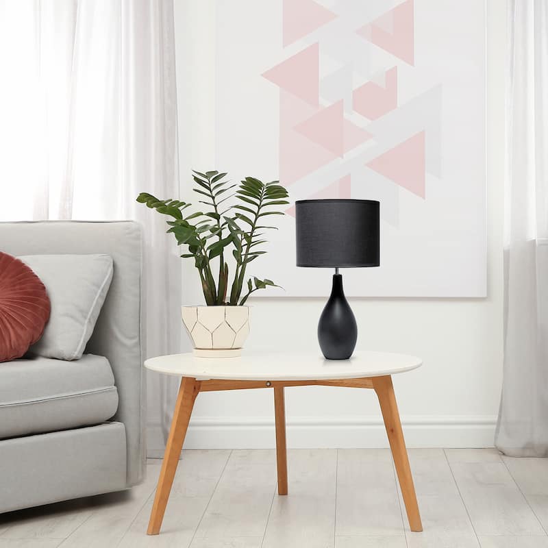 18.11" Standard Dewdrop TableLamp with Matching Fabric Shade