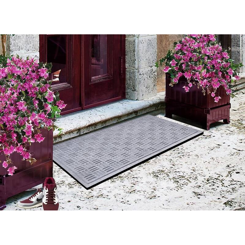 A1HC New All Weather Superior Dirt and Moisture Absorbing Polypropylene Door Mat with Non-Slip Backing for Inside Outside Use