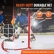 preview thumbnail 11 of 12, Hockey Goal with Backstop and Targets Street Steel Hockey Net White/Red