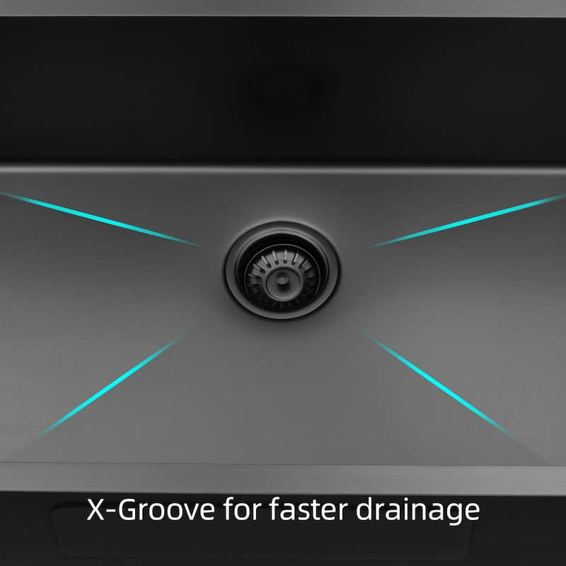 Undermount Single Bowl Stainless Steel Kitchen Sink with Workstation