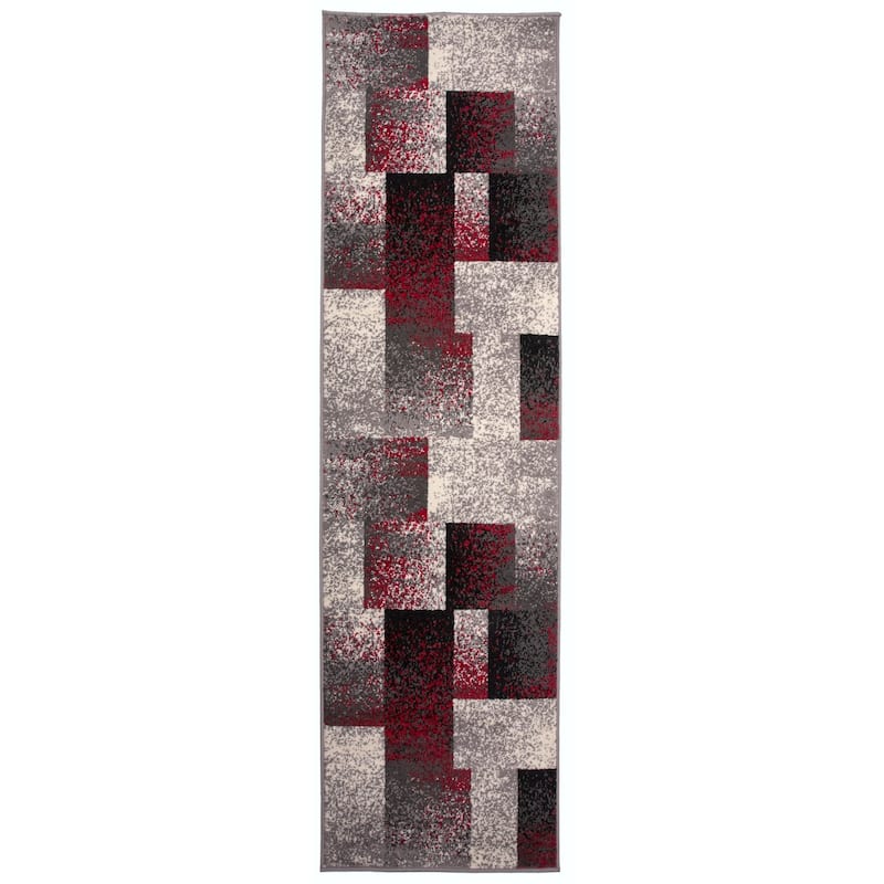 World Rug Gallery Modern Geometric Boxes Area Rug