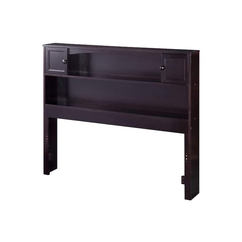 Handmade Home Headboard Full Size, Walnut Finish, Storage Shelves, USB Charger, Bed Frame Mount, Durable Design