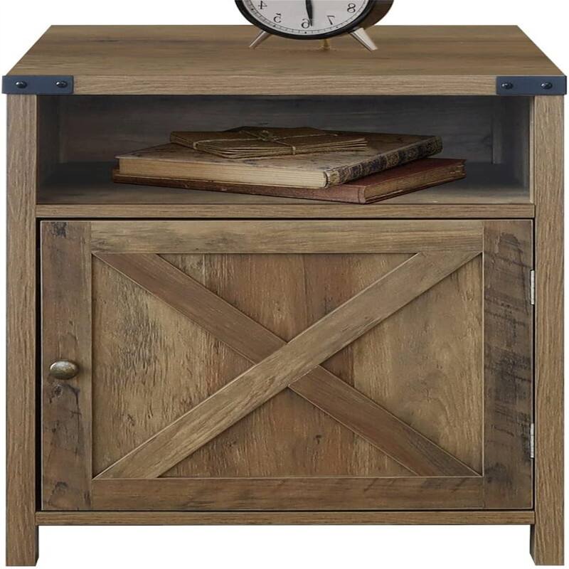 Table with Cabinet and Shelves - 18"D x 18"W x 24"H