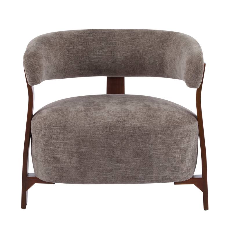 Christopher Knight Home - Accent Arm Chair Modern Upholstered Chair with Bent Wood Legs