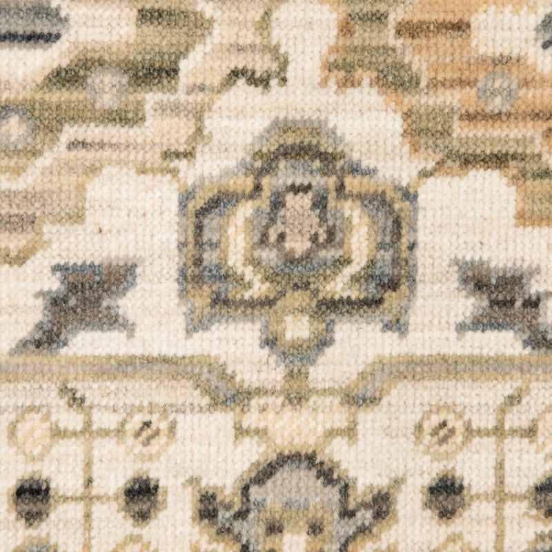 Adelaide Old World Nomadic Ivory/ Gold Wool Blend Area Rug