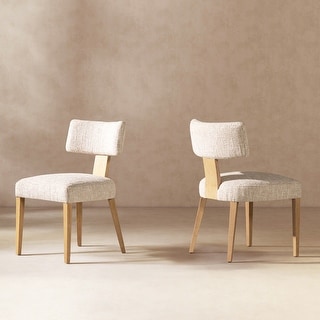 Louise 20" Chenille Upholstered Split Back Dining Side Chair (Set of 2)