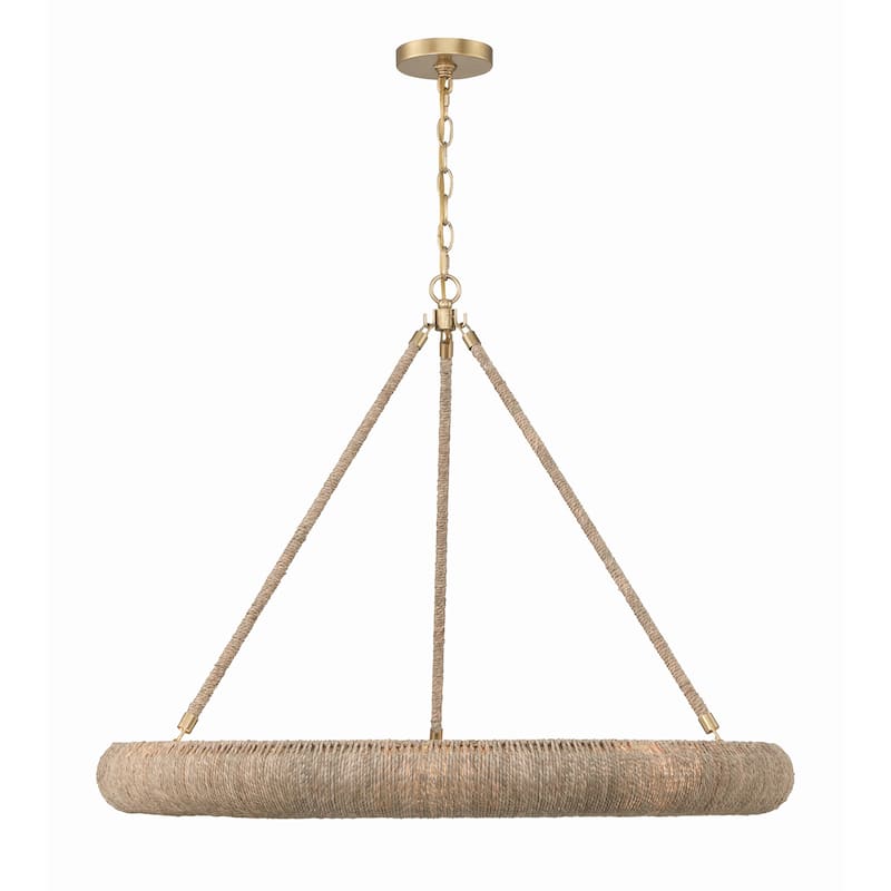 Oakley 1 Light Soft Gold Chandelier - 32"W x 3.5"H x 32"D
