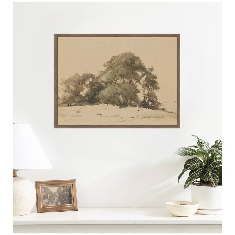 Kate and Laurel In de duinen bij Wassenaar 1875 Johannes Bosboom by Nostalgia Prints Framed Canvas Wall Art Print