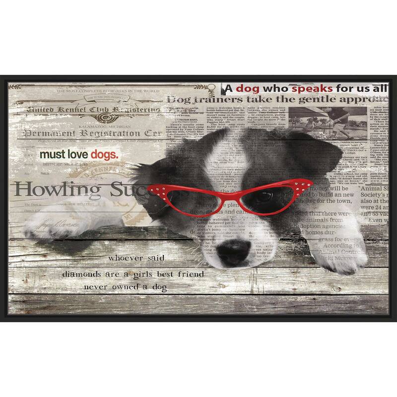 "Howling Success" by Carol Robinson Print on Floating Canvas