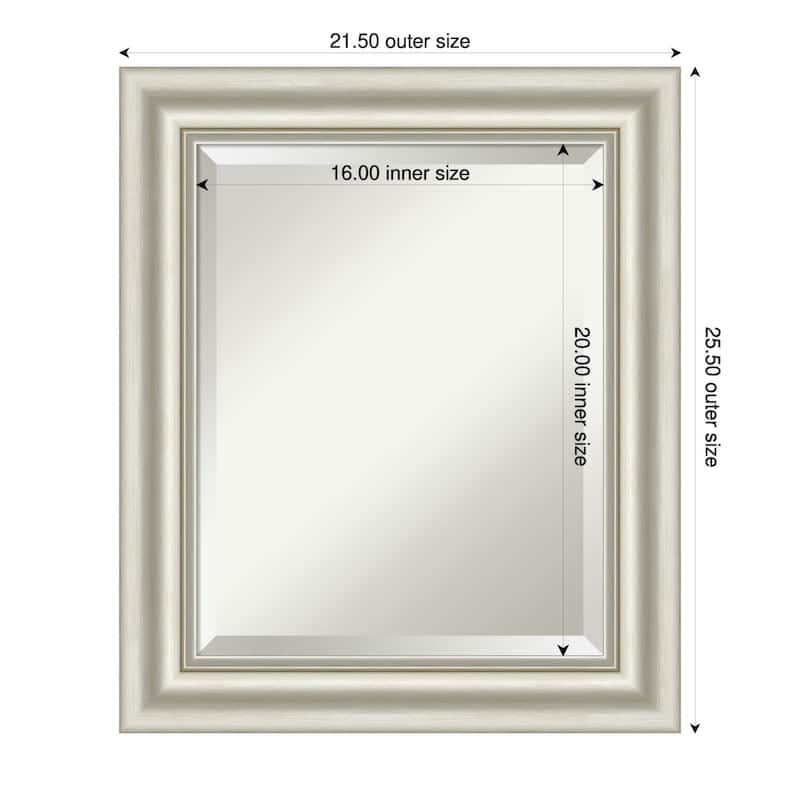 Sophia Beveled Framed Wall Mirror - 22 x 26 in - Sophia Silver