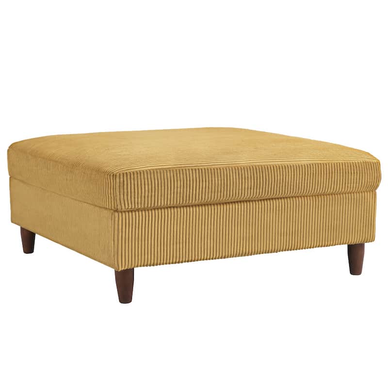 Corduroy Accent Chair with Ottoman Modular Couch Sectional Sofa