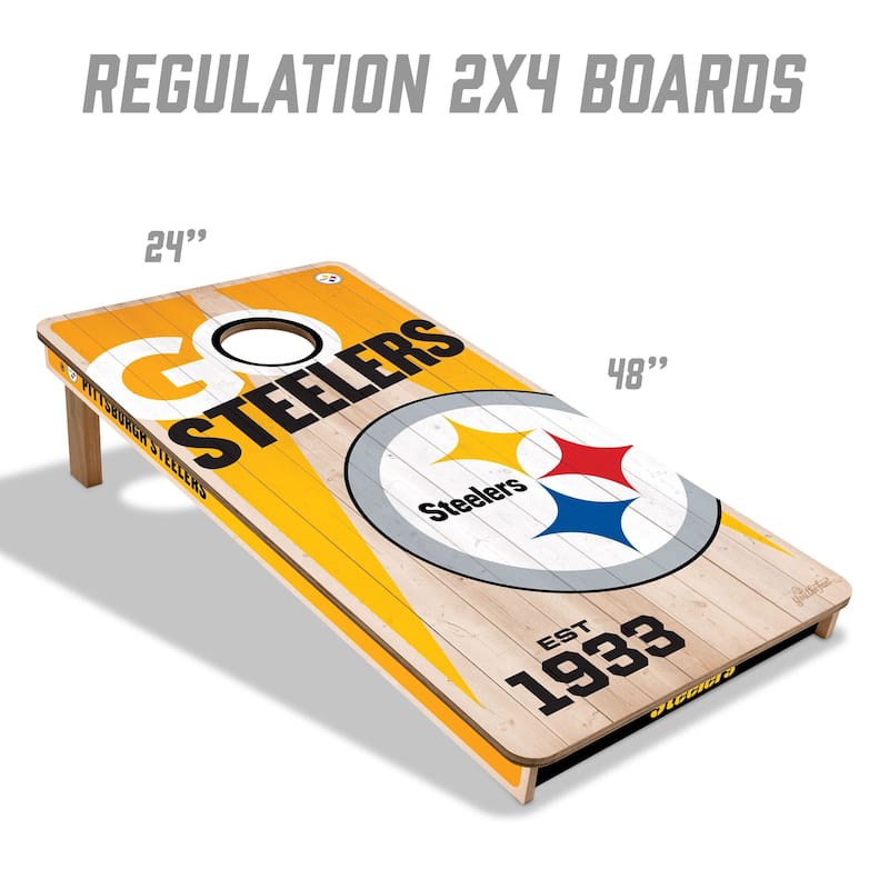 Pittsburgh Steelers NFL 2x4 Cornhole Board Set