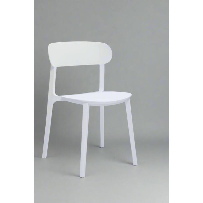 Midcentury Fiberglass Intensified Plastic Side Chair, Stackable, Set of 4