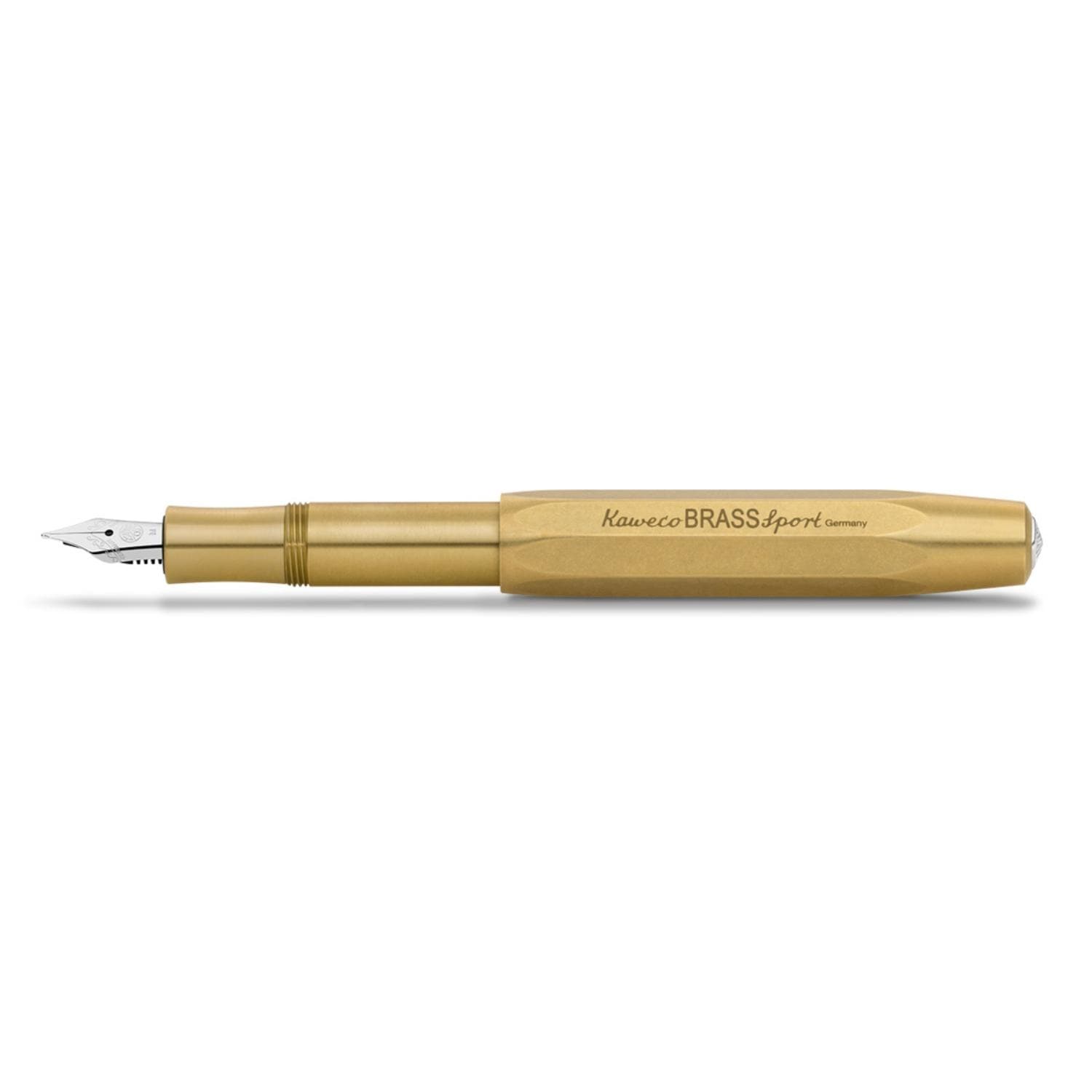 Kaweco 10000920, BRASS SPORT 13 cm Fountain Pen Extra Wide Strength, Brown