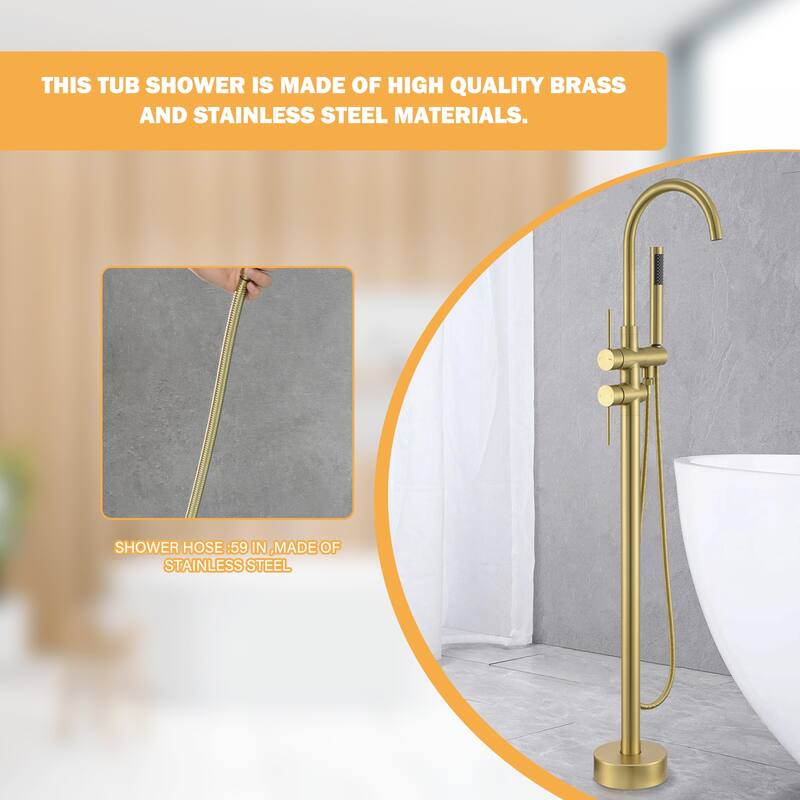 Single-Handle Freestanding Tub Faucet Mount Tub Faucet Bathtub Filler