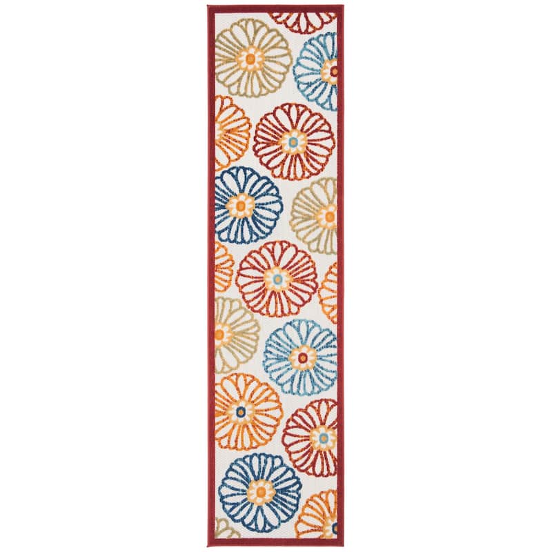 SAFAVIEH Cabana Goldia Indoor/ Outdoor Waterproof Patio Floral Rug