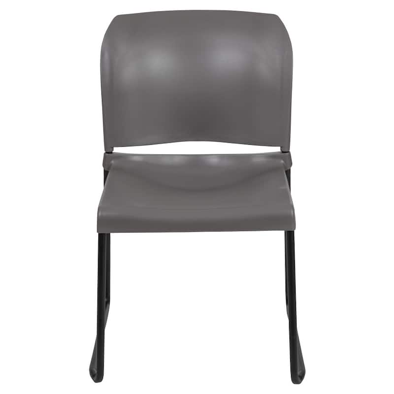 5 Pack 880 lb. Capacity Full Back Contoured Sled Base Stack Chair