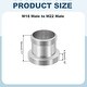 preview thumbnail 21 of 26, Faucet Aerator Adapter, Male to Male Brass Faucet Adapter with Washer for Kitchen Bathroom Sink Water Filter - Silver M18 Male to M22 Male, 18mm Length