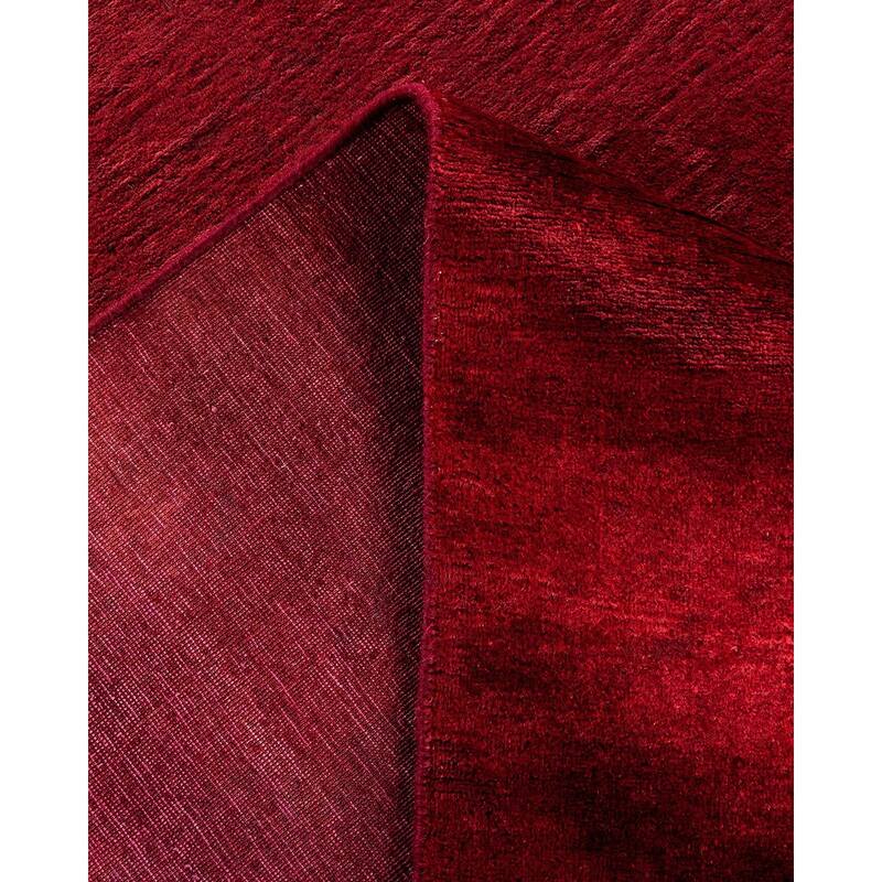 Overdyed, One-of-a-Kind Hand-Knotted Area Rug - Red - 12' 2" x 18' 3"