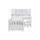 preview thumbnail 12 of 18, Multifunctional Twin Size Wood Bookshelf Platform Bed with Built-in Desk and Chair