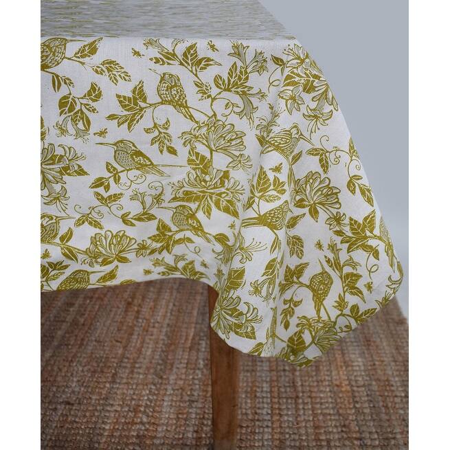 French Home Honeysuckle 59" x 118" Tablecloth - Chartreuse