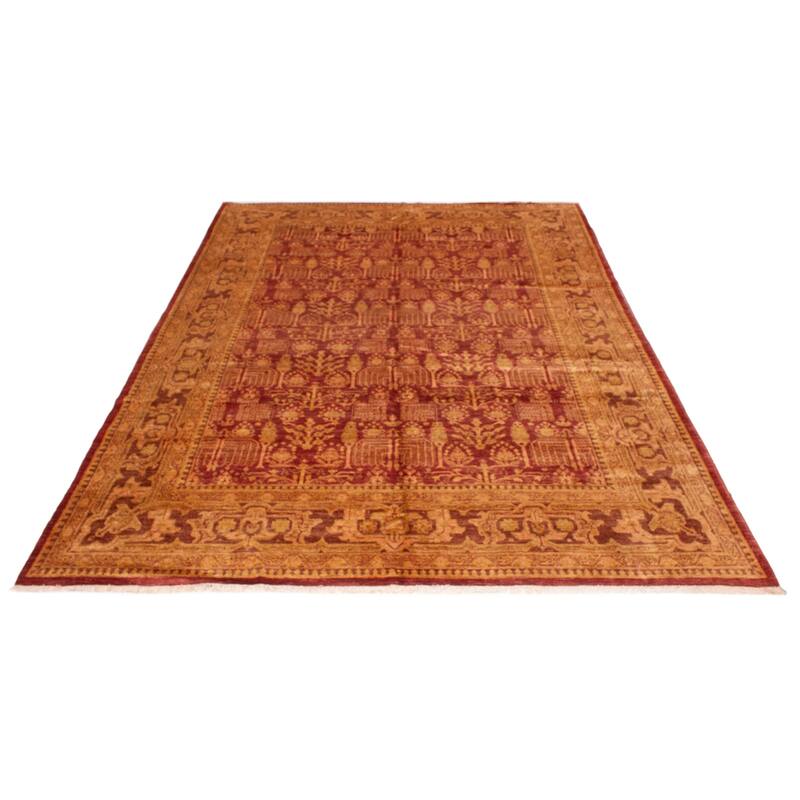ECARPETGALLERY Hand-knotted Peshawar Oushak Red Wool Rug - 9'10 x 13'9
