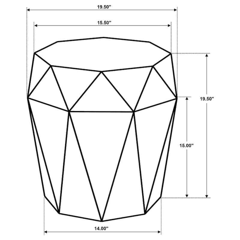 Jacinto Octagonal Solid Mango Wood Side Table